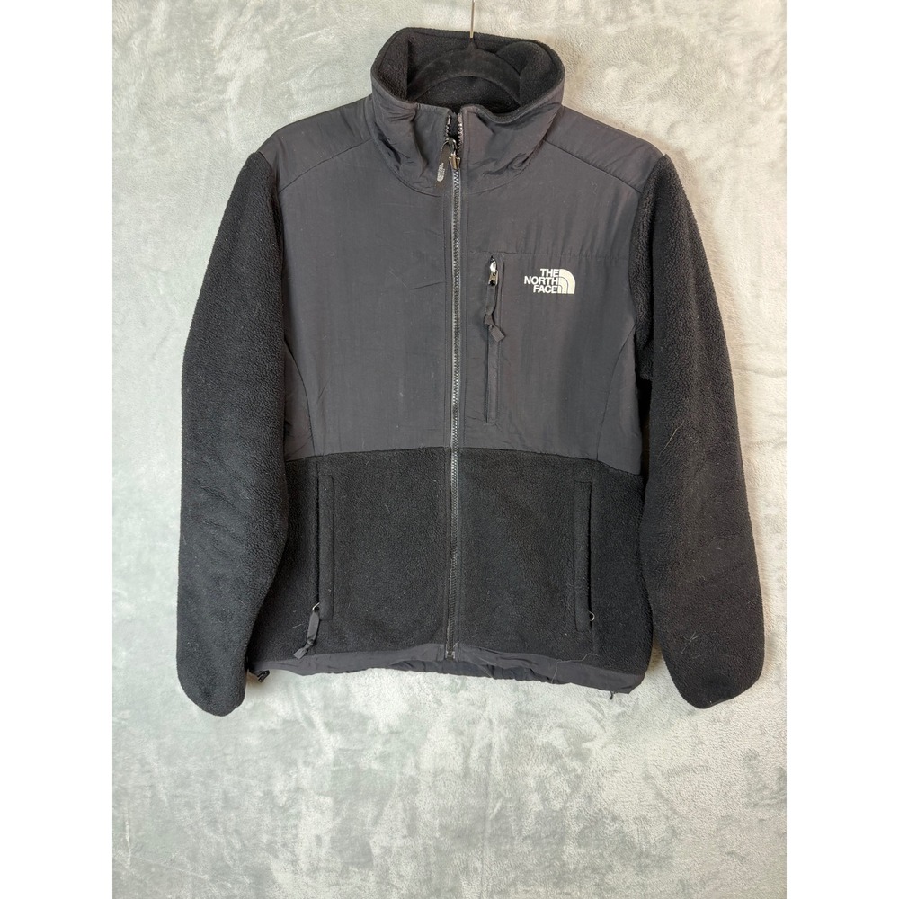 THE NORTH FACE Denali Jacket Women M Black Fleece Nylon Full Zip Gorpcore 20x25